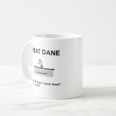 Funny Great Dane Water Bowl Truth Koffiemok (Voorkant links)