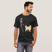 Funny Great Pyrenees Skeleton Dog Walking Hallowee T-shirt (Voorkant volledig)