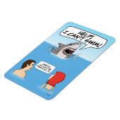 Funny Great White Shark Pranks zwemmers Magneet (Linkerzijde)