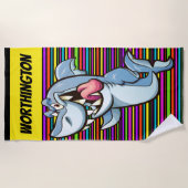 Funny Great White Shark Strandlaken (Voorkant)