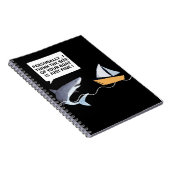 Funny Great White Shark Teeth Bite Notitieboek (Rechterzijde)