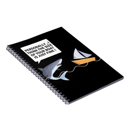 Funny Great White Shark Teeth Bite Notitieboek (Rechterzijde)