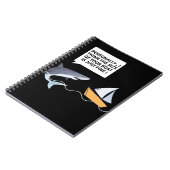 Funny Great White Shark Teeth Bite Notitieboek (Linkerzijde)