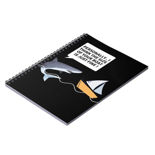 Funny Great White Shark Teeth Bite Notitieboek (Linkerzijde)