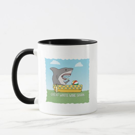 Funny Great White Wine Shark Mok (Links)