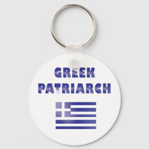 Funny Greek Patriarch Griekenland Blue White Sleutelhanger