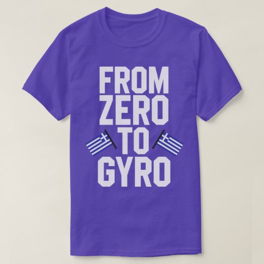 Funny Greek Pride van nul naar Gyro Griekenland T-shirt (Design voorkant)