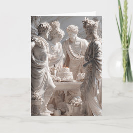 Funny Greek Statue Birthday Card – Classical Humor Kaart