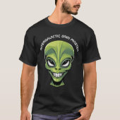 Funny Green Alien Head T-shirt (Voorkant)