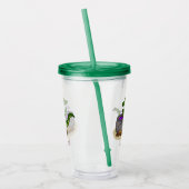 Funny green alligator kook cartoon acryl drinkbeker (Links)