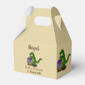Funny green alligator kook cartoon bedankdoosjes (Achterkant)