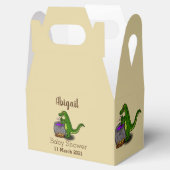 Funny green alligator kook cartoon bedankdoosjes (Geopend)