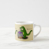 Funny green alligator kook cartoon espresso kop (Rechts)