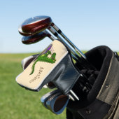 Funny green alligator kook cartoon golfheadcover (Insitu)