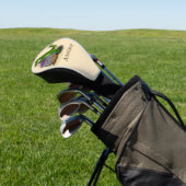 Funny green alligator kook cartoon golfheadcover (Insitu)