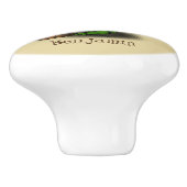 Funny green alligator kook cartoon keramische knop (Zijkant)