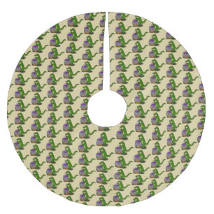 Funny green alligator kook cartoon kerstboom rok