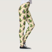 Funny green alligator kook cartoon leggings (Rechts)