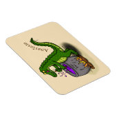 Funny green alligator kook cartoon magneet (Rechterzijde)