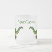 Funny green alligator kook cartoon matglas koffiemok (Center)