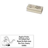 Funny green alligator kook cartoon rubberstempel (Gestempeld)