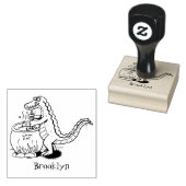 Funny green alligator kook cartoon rubberstempel (Gestempeld)