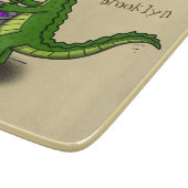 Funny green alligator kook cartoon snijplank (Hoek)