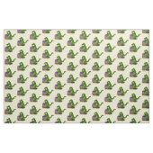 Funny green alligator kook cartoon stof (Fat Quarter)
