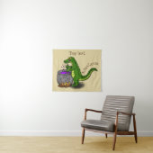 Funny green alligator kook cartoon wandkleed (In Situ (horizontaal))