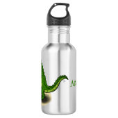 Funny green alligator kook cartoon waterfles (Voorkant)