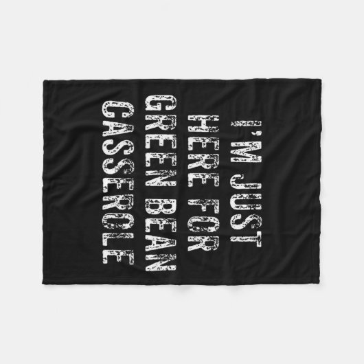 Funny Green Bean Cerole Thanksgiving Dinner Gift Fleece Deken (Voorkant (Horizontaal))