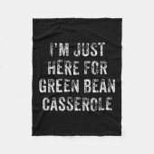Funny Green Bean Cerole Thanksgiving Dinner Gift Fleece Deken (Voorkant)