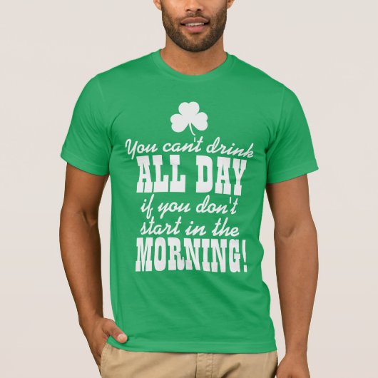 Funny Green Beer Day Drink T-shirt (Voorkant)