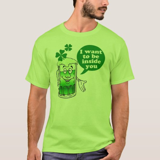 Funny Green Beer Day T-shirt (Voorkant)