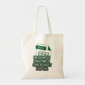 Funny Green Boekhouding Canvas tas (Voorkant)