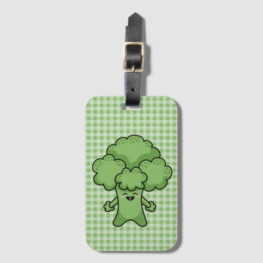 Funny Green Broccoli Bagagelabel (Voorkant (verticaal))