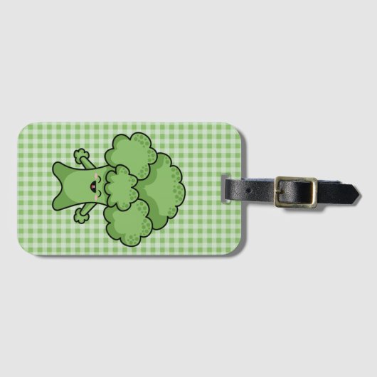 Funny Green Broccoli Bagagelabel (Voorkant (horizontaal))