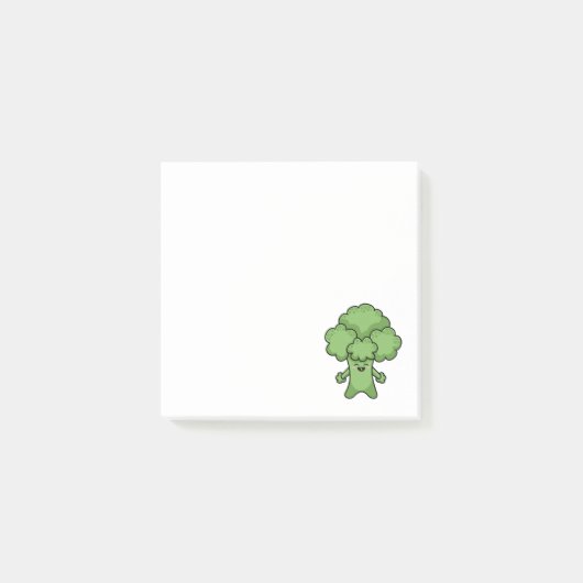 Funny Green Broccoli Post-it® Notes (Voorkant)