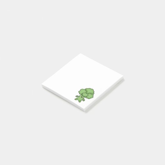 Funny Green Broccoli Post-it® Notes (Schuin)