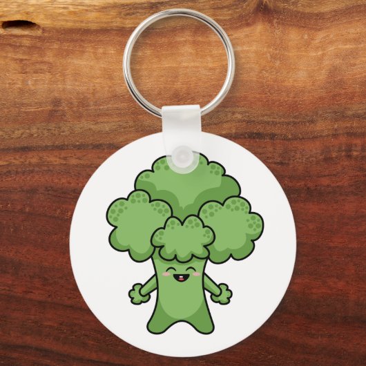 Funny Green Broccoli Sleutelhanger (Voorkant)