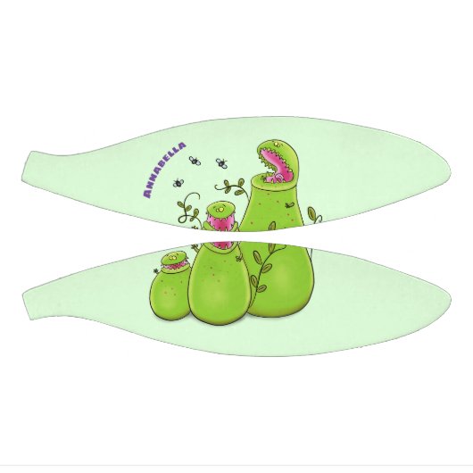 Funny green carnivorous pitcher planten cartoon basketbal (Panelen)