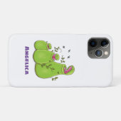 Funny green carnivorous pitcher planten cartoon Case-Mate iPhone case (Achterkant (horizontaal))