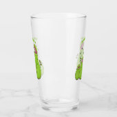 Funny green carnivorous pitcher planten cartoon glas (Links)