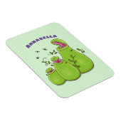 Funny green carnivorous pitcher planten cartoon magneet (Rechterzijde)