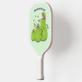 Funny green carnivorous pitcher planten cartoon pickleball paddle (Links)
