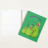 Funny green carnivorous pitcher planten cartoon planner (Display)