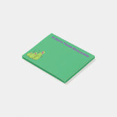 Funny green carnivorous pitcher planten cartoon post-it® notes (Schuin)