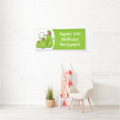 Funny green carnivorous pitcher planten cartoon spandoek (Insitu)