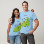 Funny green carnivorous pitcher planten cartoon t-shirt (Unisex)