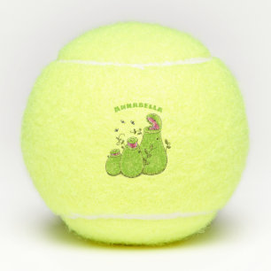 Funny green carnivorous pitcher planten cartoon tennisballen